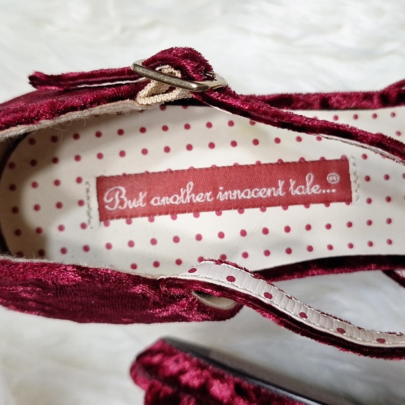 But another innocent tale velvet,wine colored heels - Picture 4 of 11